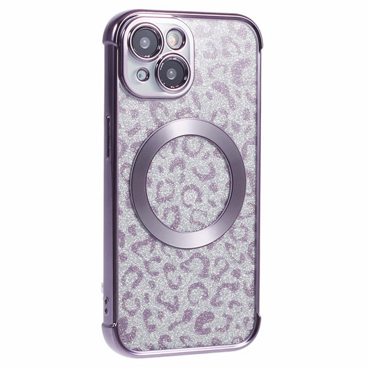 HRF Series for iPhone 14 TPU Case Leopard Electroplating Cover Compatible with MagSafe