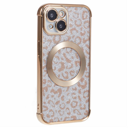 HRF Series for iPhone 14 TPU Case Leopard Electroplating Cover Compatible with MagSafe