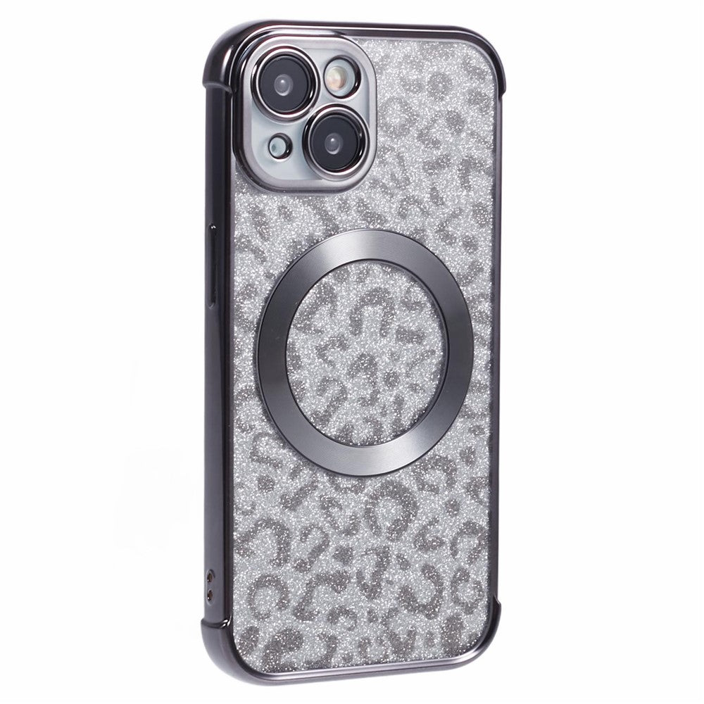 HRF Series for iPhone 14 TPU Case Leopard Electroplating Cover Compatible with MagSafe