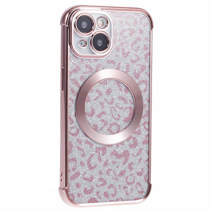 HRF Series for iPhone 14 TPU Case Leopard Electroplating Cover Compatible with MagSafe