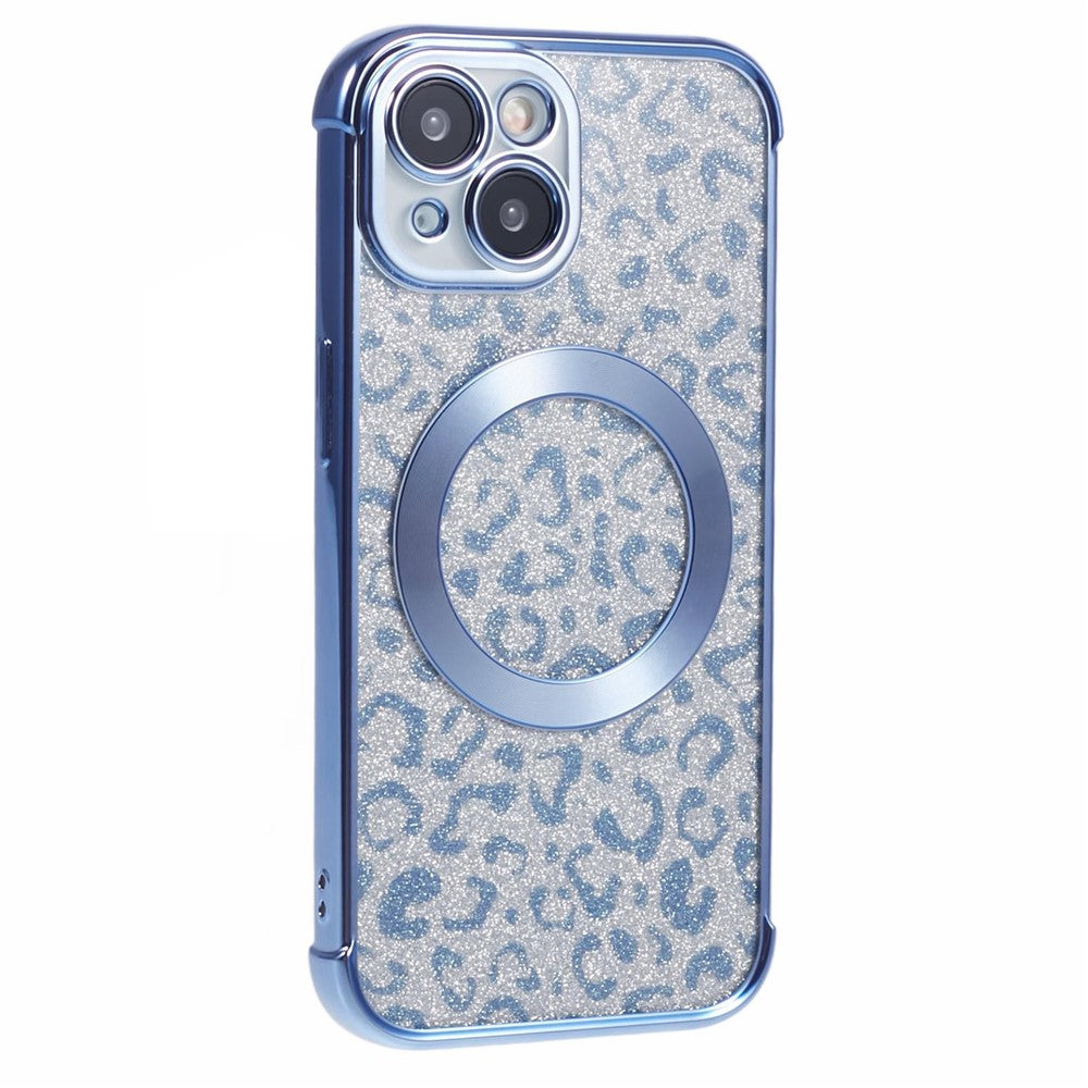 HRF Series for iPhone 14 TPU Case Leopard Electroplating Cover Compatible with MagSafe
