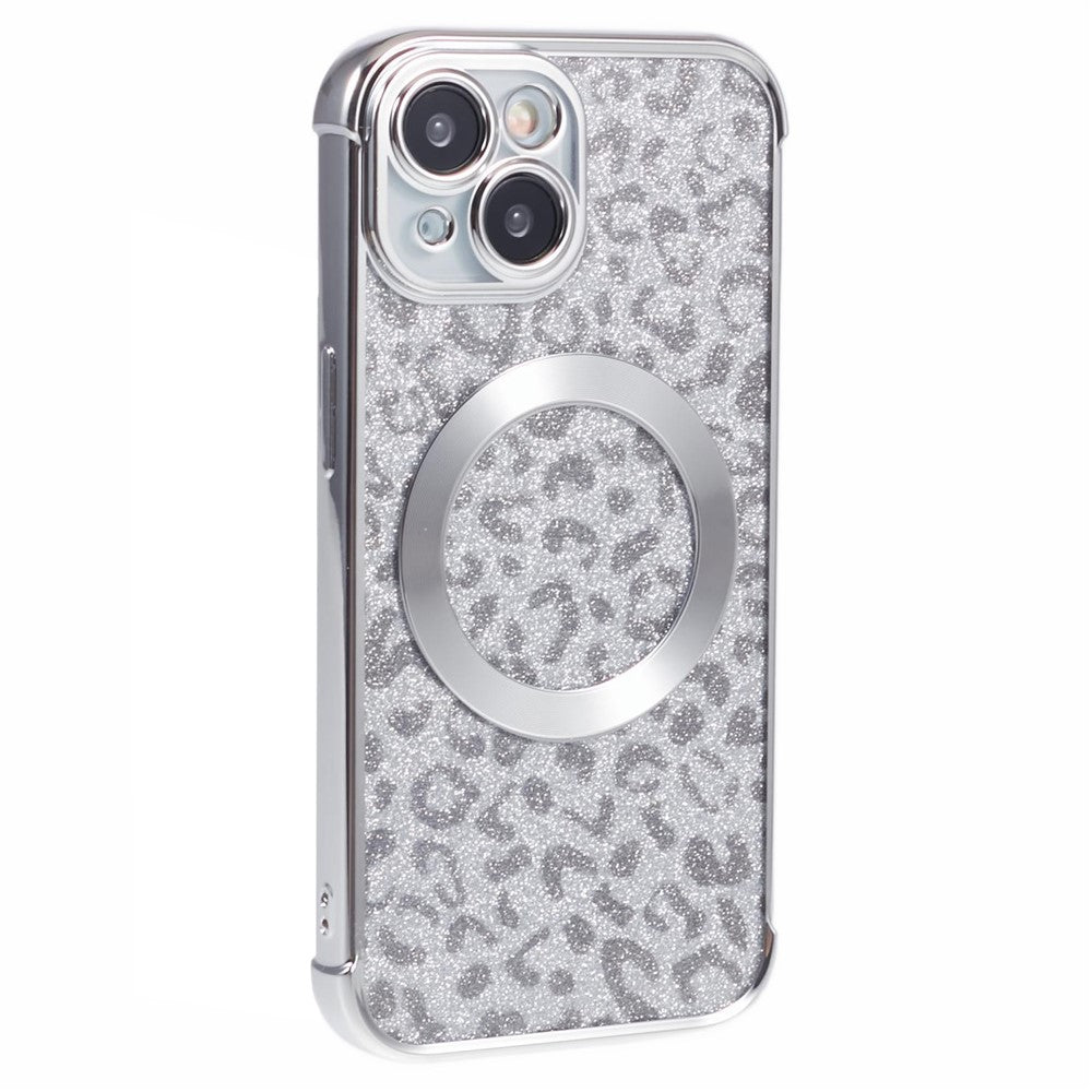 HRF Series for iPhone 14 TPU Case Leopard Electroplating Cover Compatible with MagSafe