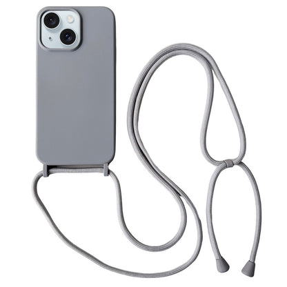 For iPhone 14 Case Liquid Silicone Protective Phone Cover with Crossbody Lanyard
