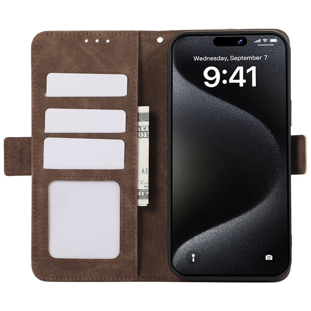 ABEEL For iPhone 15 Pro Case RFID Blocking Card Holder Bump Proof Phone Cover