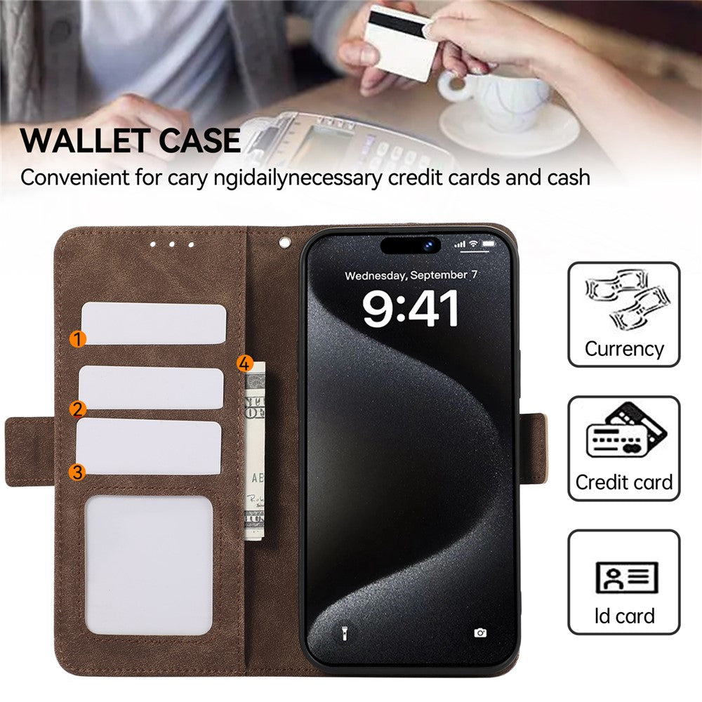 ABEEL For iPhone 15 Pro Case RFID Blocking Card Holder Bump Proof Phone Cover