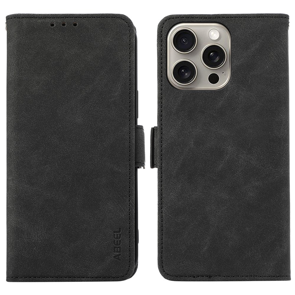 ABEEL For iPhone 15 Pro Case RFID Blocking Card Holder Bump Proof Phone Cover