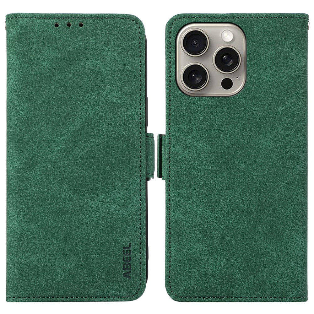 ABEEL For iPhone 15 Pro Case RFID Blocking Card Holder Bump Proof Phone Cover