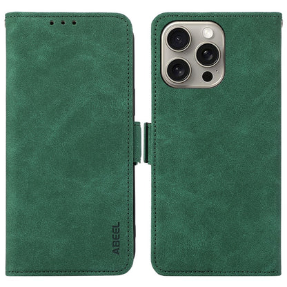 ABEEL For iPhone 15 Pro Case RFID Blocking Card Holder Bump Proof Phone Cover