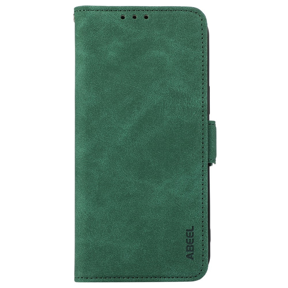 ABEEL For iPhone 15 Plus Leather Case Side Magnetic Clasp RFID Blocking Wallet Phone Cover