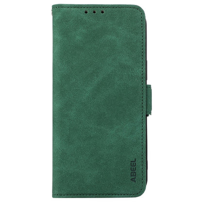 ABEEL For iPhone 15 Plus Leather Case Side Magnetic Clasp RFID Blocking Wallet Phone Cover