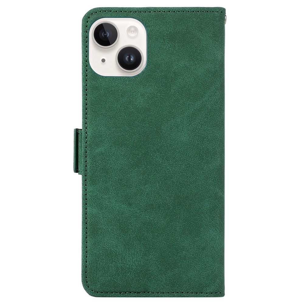ABEEL For iPhone 15 Plus Leather Case Side Magnetic Clasp RFID Blocking Wallet Phone Cover