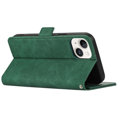 ABEEL For iPhone 15 Plus Leather Case Side Magnetic Clasp RFID Blocking Wallet Phone Cover