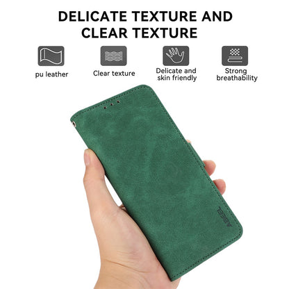 ABEEL For iPhone 15 Plus Leather Case Side Magnetic Clasp RFID Blocking Wallet Phone Cover