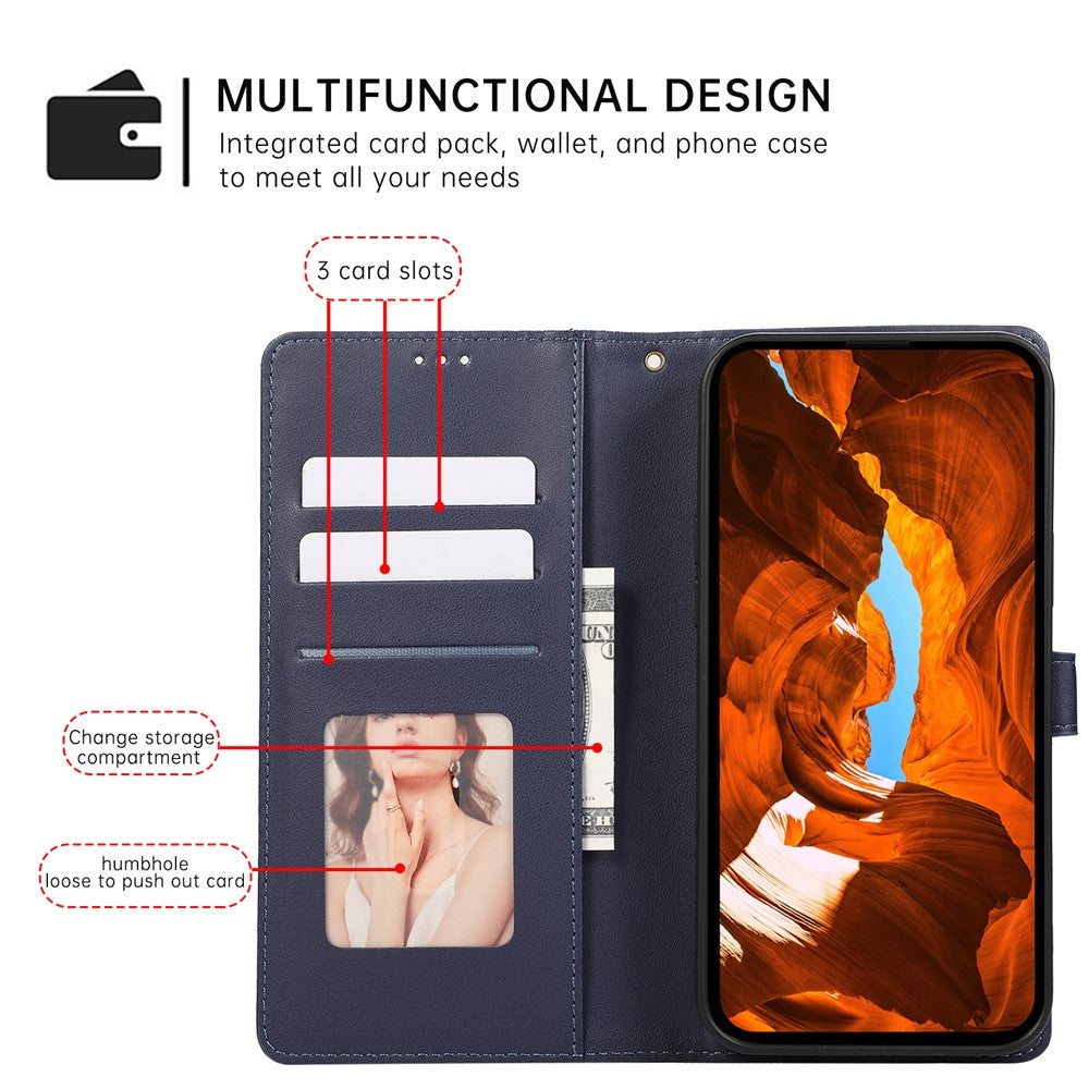 R20 for iPhone 14 Plus Wallet Case PU Leather Splicing Rhombus Cell Phone Cover