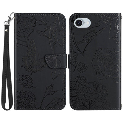 HT03 For iPhone 17e / 16e Leather Case Imprinted Phone Cover with Strap
