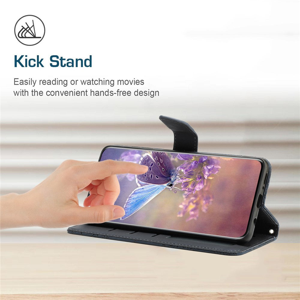 HT03 For iPhone 17e / 16e Leather Case Imprinted Phone Cover with Strap