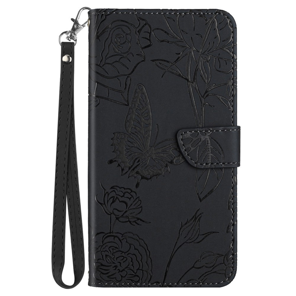 HT03 For iPhone 17e / 16e Leather Case Imprinted Phone Cover with Strap