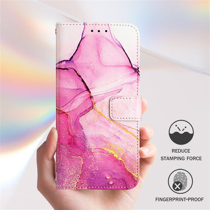 For iPhone 17e / 16e Case with Strap Marble Pattern Leather Phone Cover Card Holder