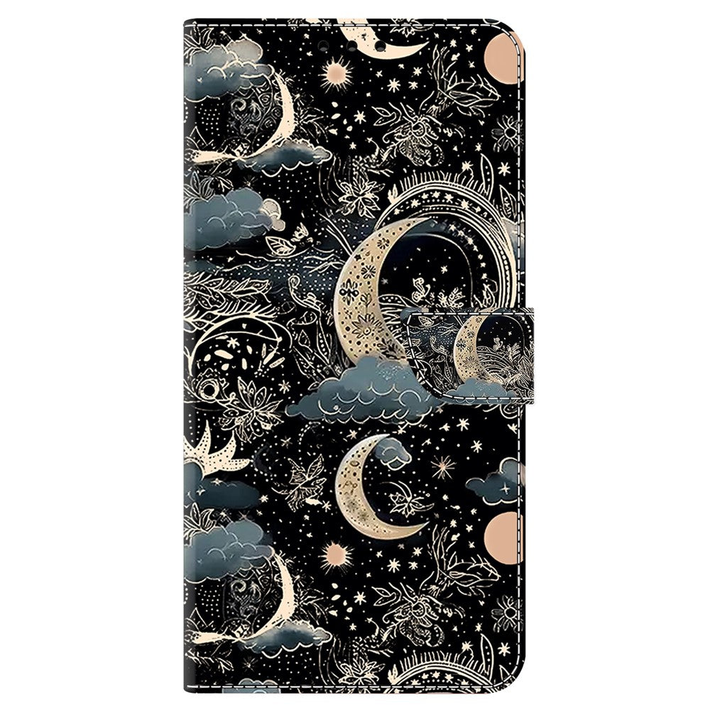 For iPhone 15 Shockproof Case Leather Flip Folio Phone Cover with Wallet