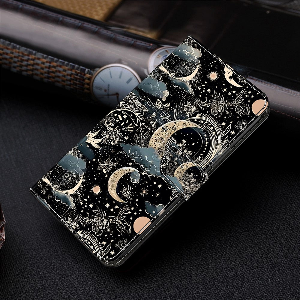For iPhone 15 Shockproof Case Leather Flip Folio Phone Cover with Wallet