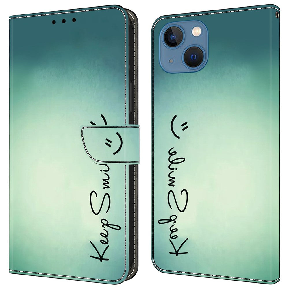 For iPhone 15 Shockproof Case Leather Flip Folio Phone Cover with Wallet