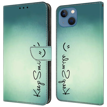 For iPhone 15 Shockproof Case Leather Flip Folio Phone Cover with Wallet
