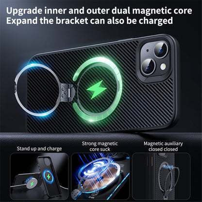 Phone Cases for iPhone 15 Plus Compatible with MagSafe Kickstand PC+TPU Phone Cover