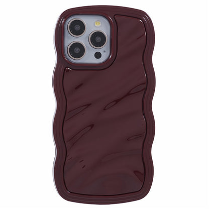 WT Series for iPhone 15 Pro Wavy Shape Phone Case PC+TPU Protective Cover