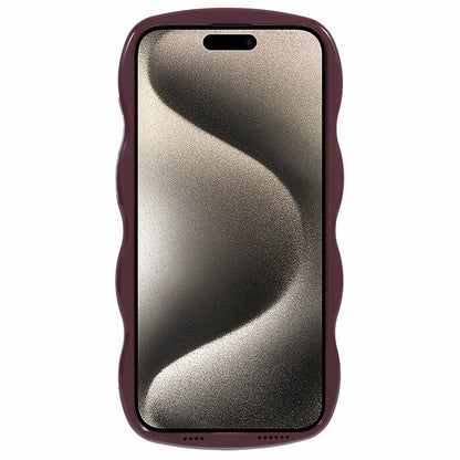 WT Series for iPhone 15 Pro Wavy Shape Phone Case PC+TPU Protective Cover