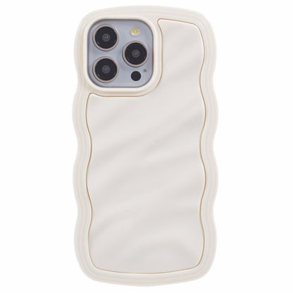 WT Series for iPhone 15 Pro Wavy Shape Phone Case PC+TPU Protective Cover