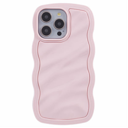 WT Series for iPhone 15 Pro Wavy Shape Phone Case PC+TPU Protective Cover