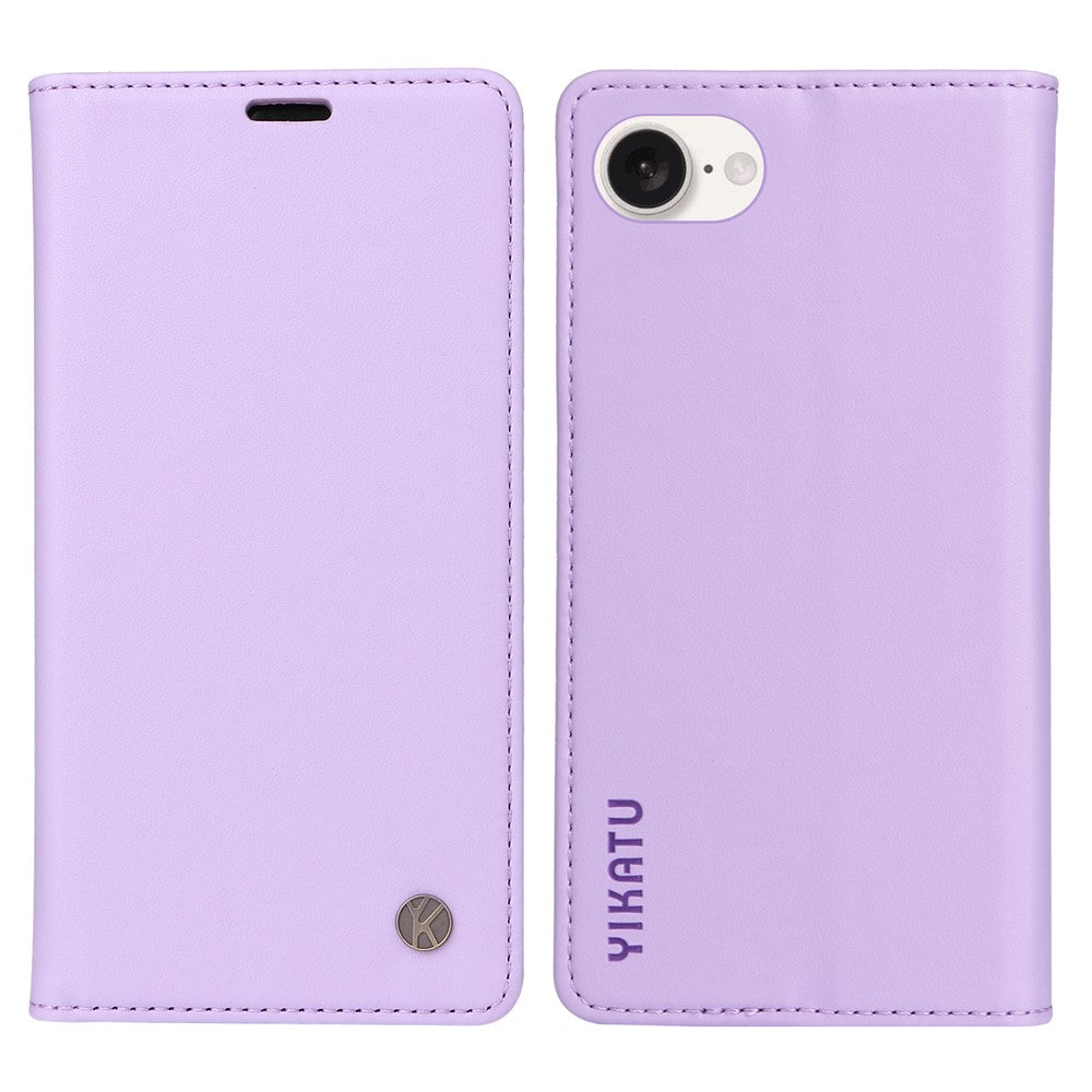 YIKATU YK-001 For iPhone 17e / 16e Case Stand Wallet PU Leather Phone Cover