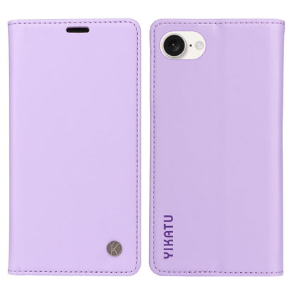 YIKATU YK-001 For iPhone 17e / 16e Case Stand Wallet PU Leather Phone Cover