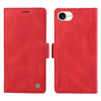 YIKATU YK-005 For iPhone 17e / 16e Case Skin-Touch Leather Stand Card Slots Phone Cover