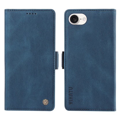 YIKATU YK-005 For iPhone 17e / 16e Case Skin-Touch Leather Stand Card Slots Phone Cover