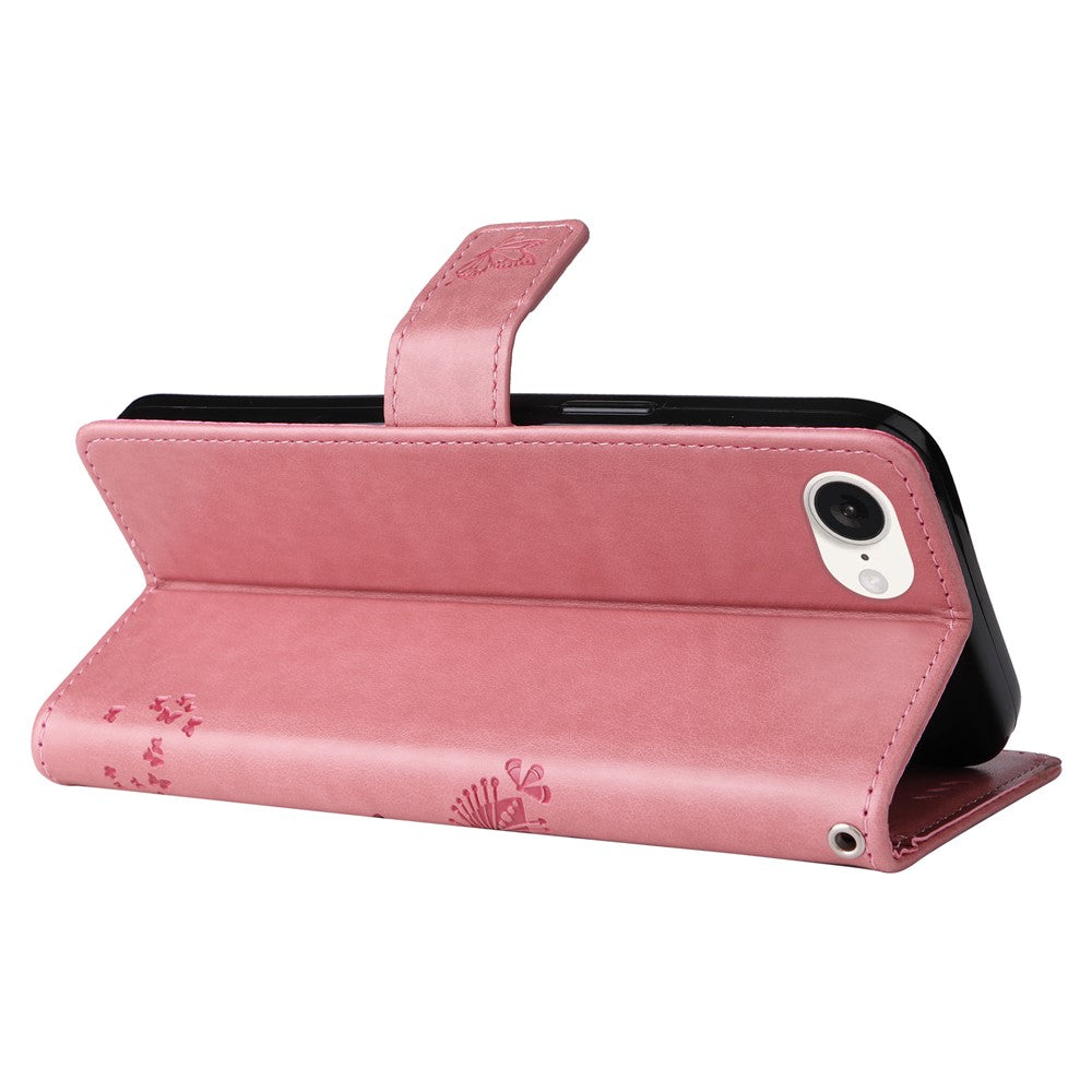 For iPhone 17e / 16e Phone Case with Stand Cat Tree Pattern Leather Wallet Mobile Cover
