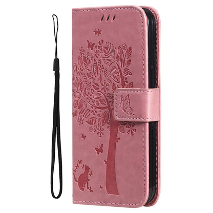 For iPhone 17e / 16e Phone Case with Stand Cat Tree Pattern Leather Wallet Mobile Cover