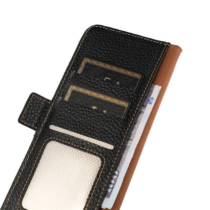 KHAZNEH For iPhone 16 Pro Max Wallet Case Genuine Cow Leather Phone Cover RFID Blocking