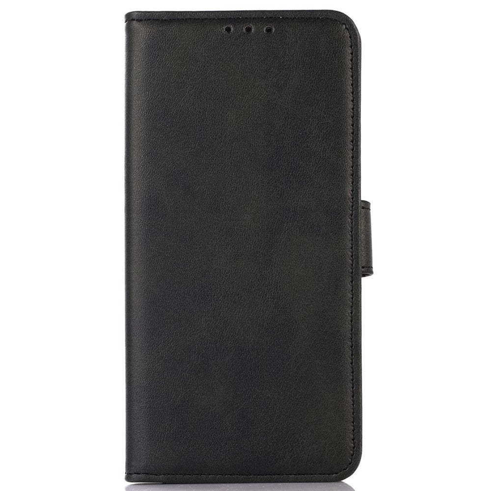 For iPhone 16 Case Cowhide Texture Leather Wallet Phone Cover with Magnetic Clasp