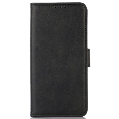 For iPhone 16 Case Cowhide Texture Leather Wallet Phone Cover with Magnetic Clasp