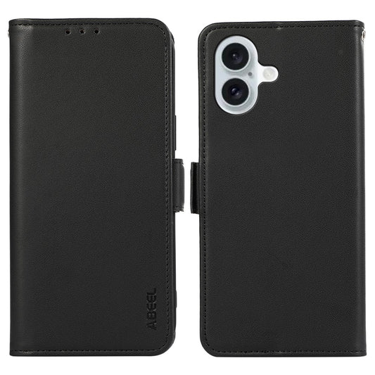 ABEEL For iPhone 16 Stand Case RFID Blocking Leather Wallet Phone Cover