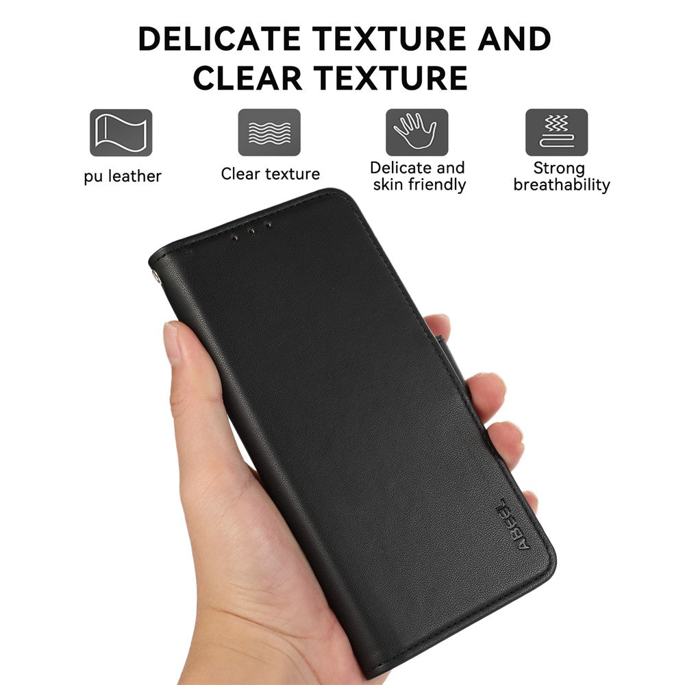 ABEEL For iPhone 16 Stand Case RFID Blocking Leather Wallet Phone Cover