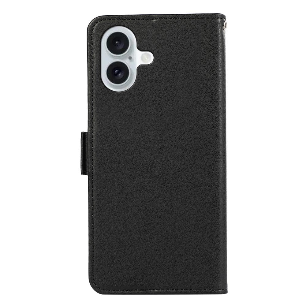 ABEEL For iPhone 16 Stand Case RFID Blocking Leather Wallet Phone Cover