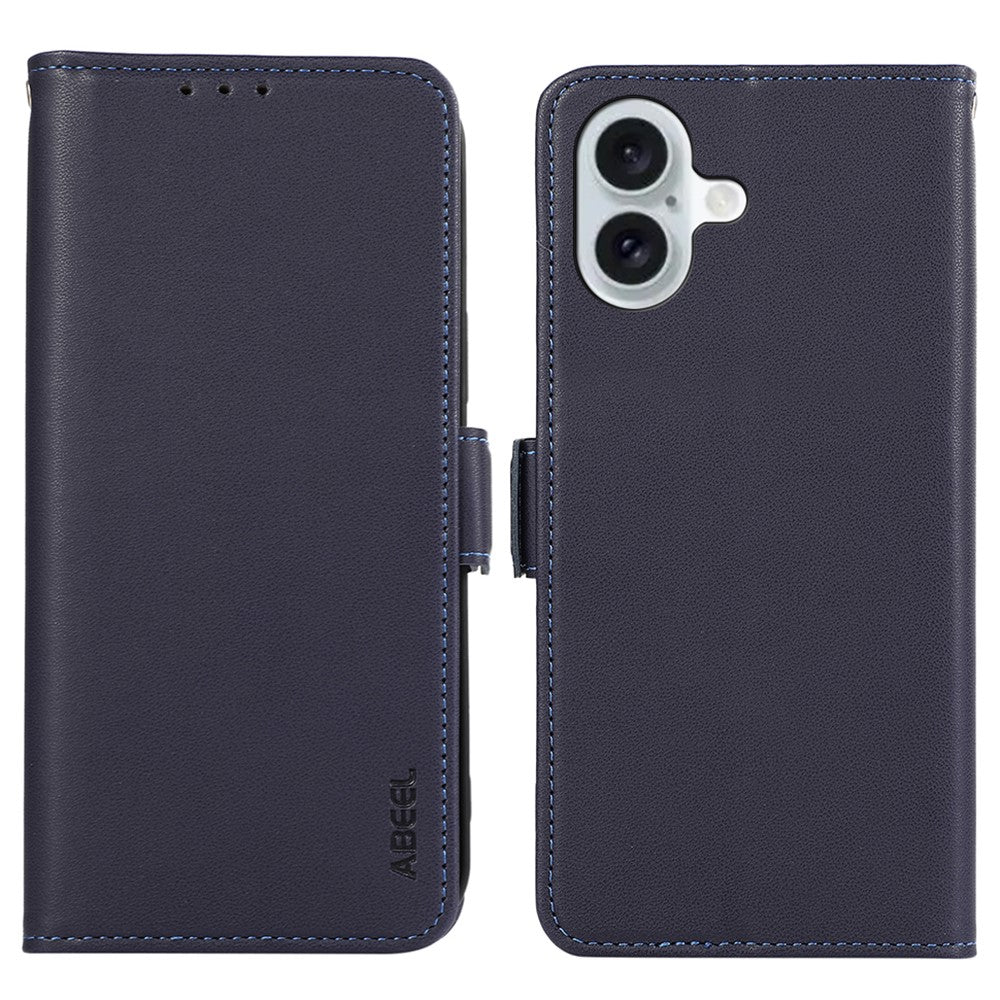 ABEEL For iPhone 16 Stand Case RFID Blocking Leather Wallet Phone Cover