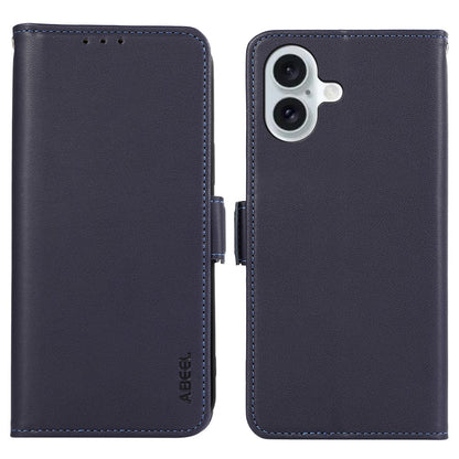 ABEEL For iPhone 16 Stand Case RFID Blocking Leather Wallet Phone Cover