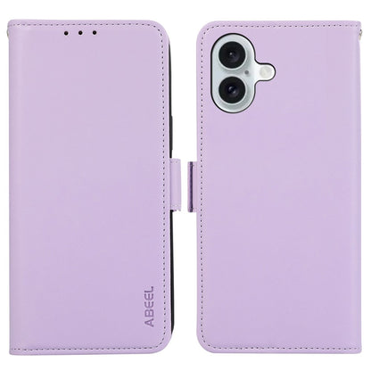 ABEEL For iPhone 16 Stand Case RFID Blocking Leather Wallet Phone Cover