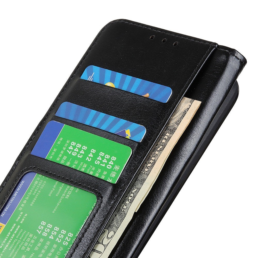 For iPhone 16 Pro Max Wallet Case Crazy Horse Texture Leather Phone Cover