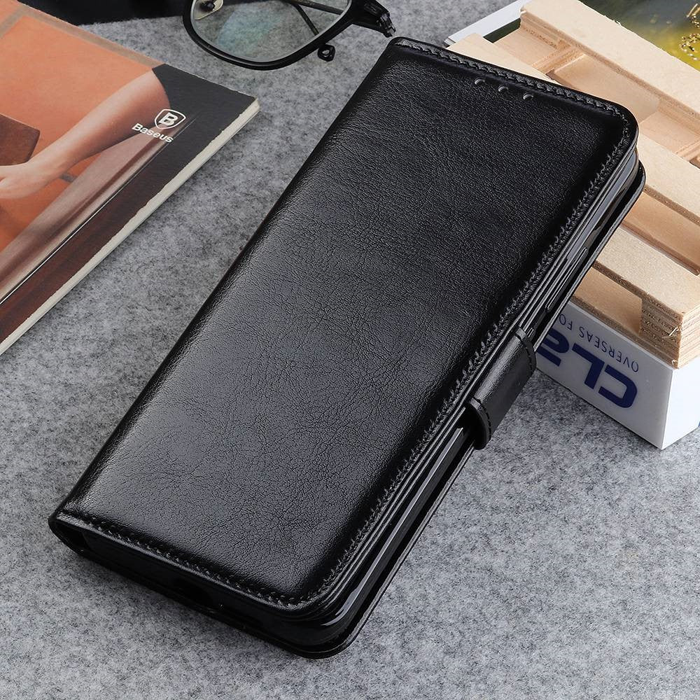 For iPhone 16 Pro Max Wallet Case Crazy Horse Texture Leather Phone Cover