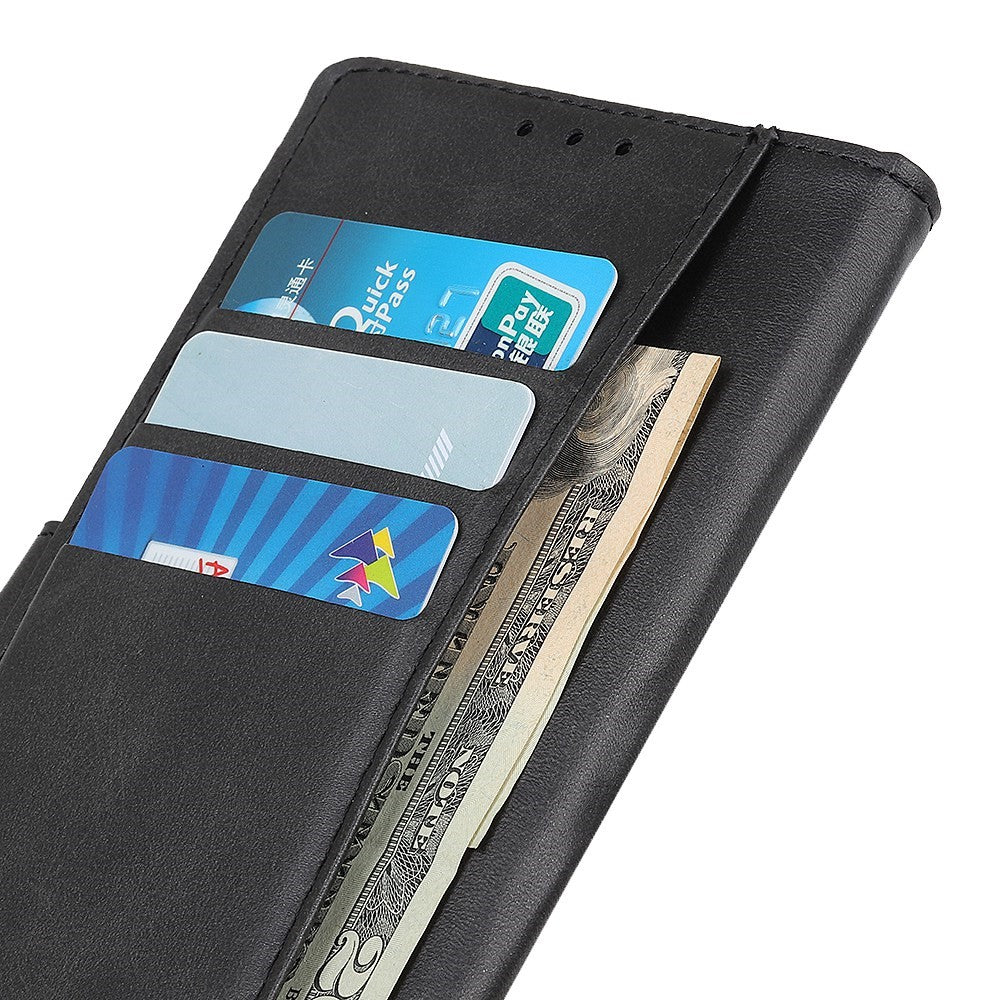 For iPhone 16 Wallet Case Cowhide Texture Anti-Scratch Leather Phone Cover