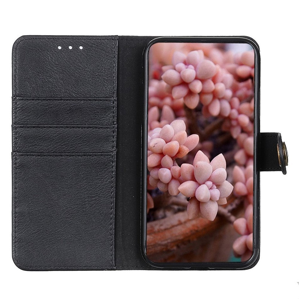 KHAZNEH For iPhone 16 Case Cowhide Texture Leather Phone Cover